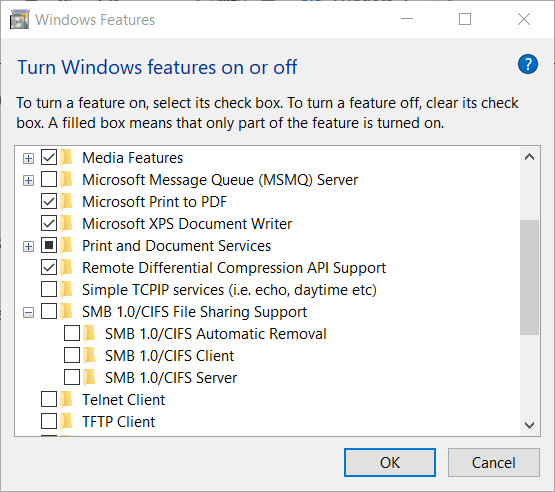 Windows-funksjoner vindusvinduer har ikke tilgang til readyshare