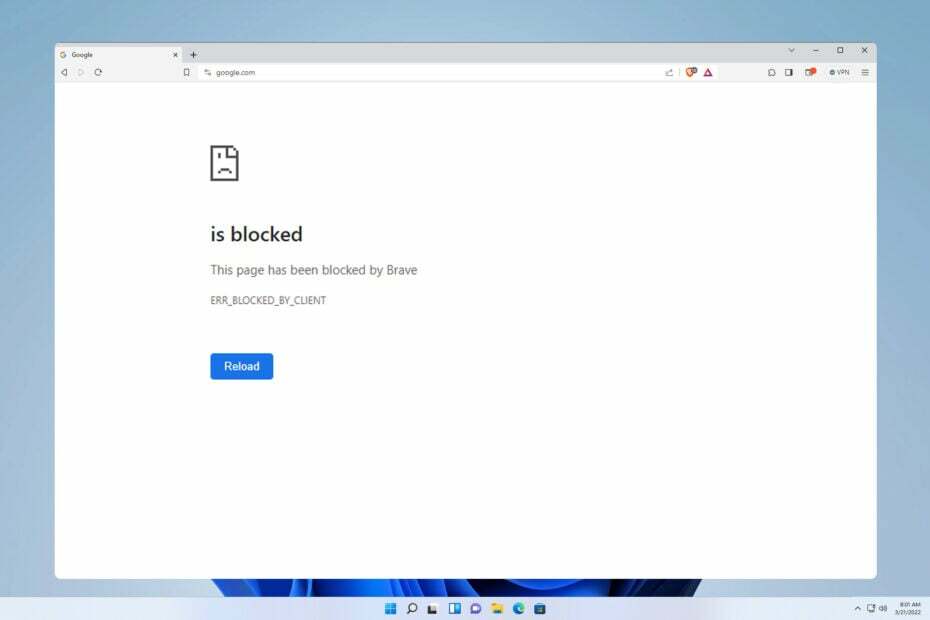 Denne side er blevet blokeret af Brave: 3 måder at fjerne blokeringen på