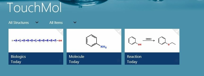 Windows 8, 10 화학 앱 TouchMol을 사용하면 분자를 그릴 수 있습니다.