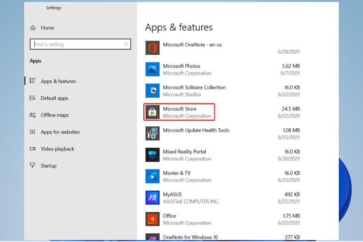 Microsoft Store alkalmazás