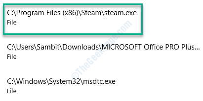 Popis isključenja za Steam Exe