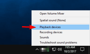 प्लेबैक डिवाइस संदर्भ मेनू लैपटॉप पर ध्वनि चलाने में असमर्थ