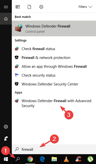 Windows firewall l2tp vpn bloccato