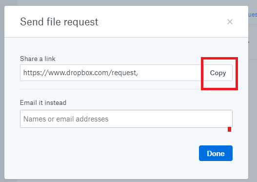 nahrát soubory na jiný účet Dropbox