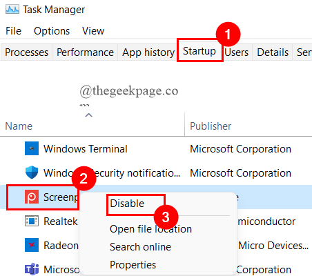 Task Manger ปิดการใช้งาน Min