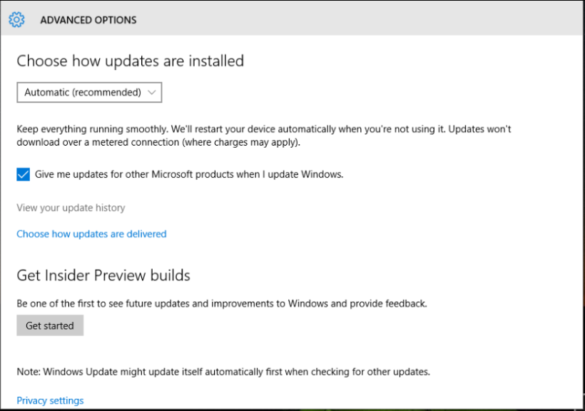 zobrazit historii aktualizací Windows 10