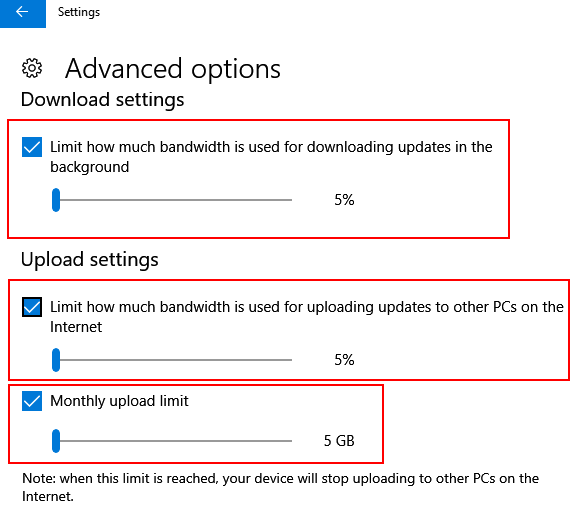Begrenzen Sie Windows 10 Update Download Internet Bandwidth Date