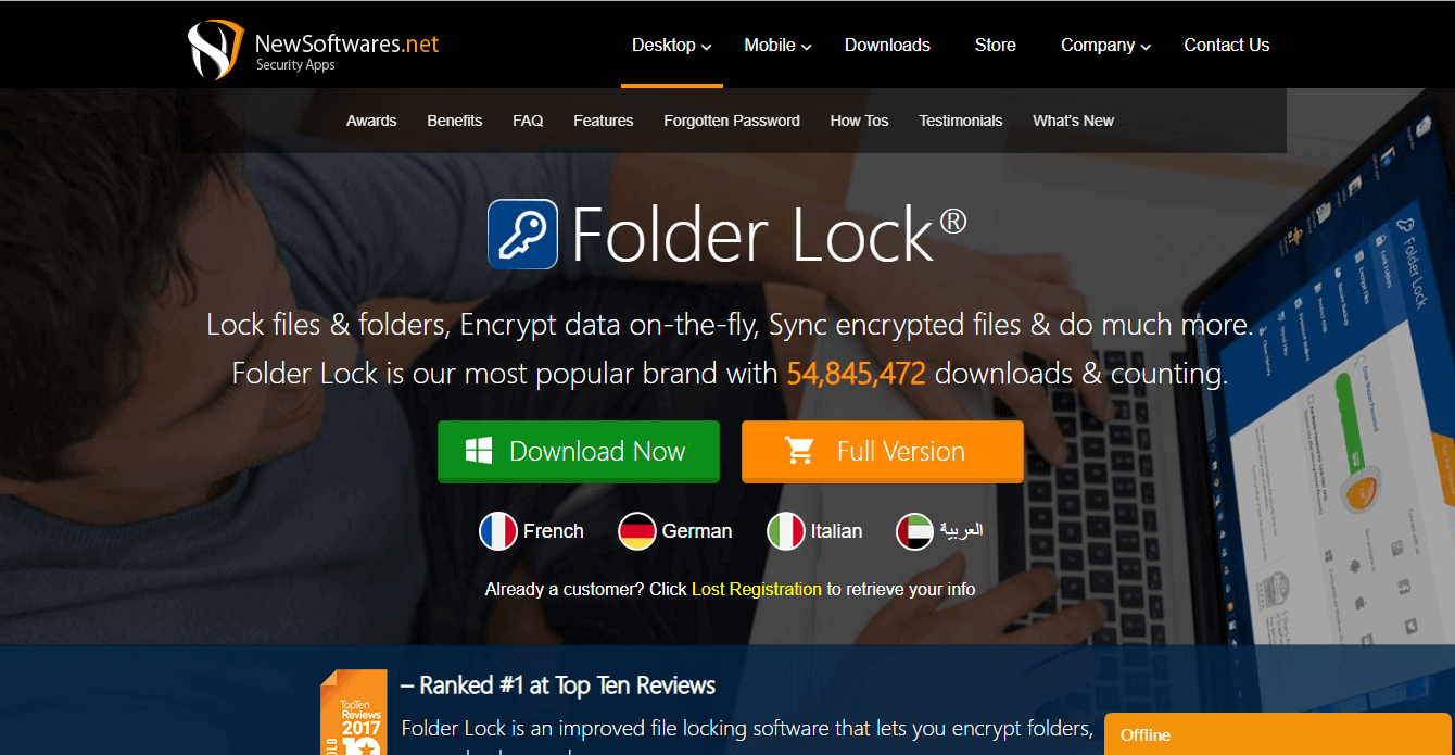 FolderLock-Win 7의 개인 정보