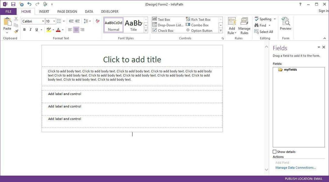 Загрузите и установите Microsoft InfoPath в Windows 10