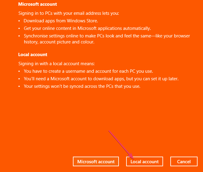 Налаштування відображення кнопки локального облікового запису Windows 11 не працюють