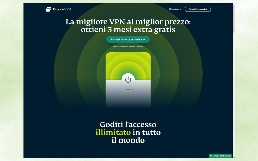 „ExpressVPN“ puslapio principas