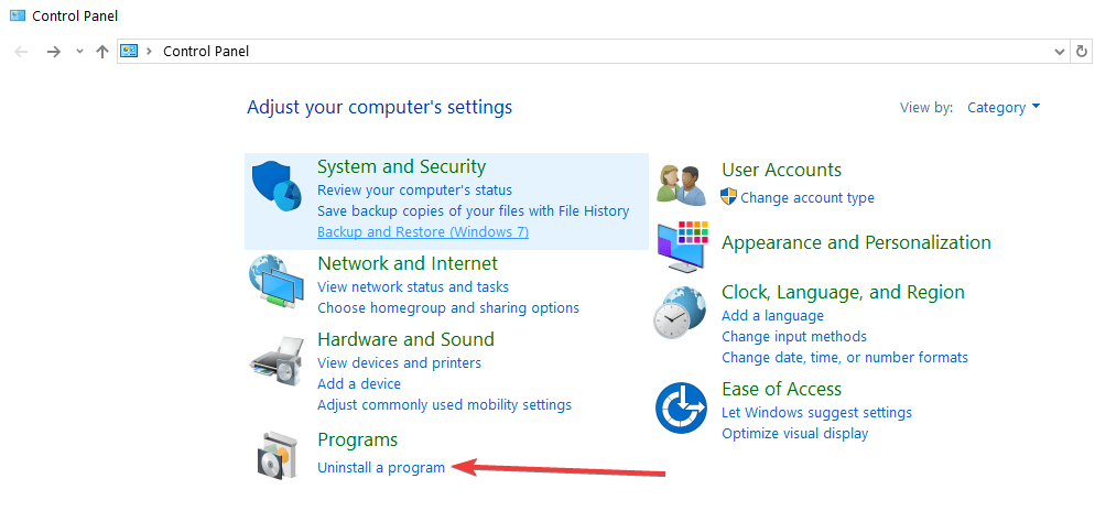 Programm Systemsteuerung Windows 10 deinstallieren