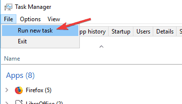 ejecutar una nueva tarea los privilegios de administrador de Windows 10 no funcionan