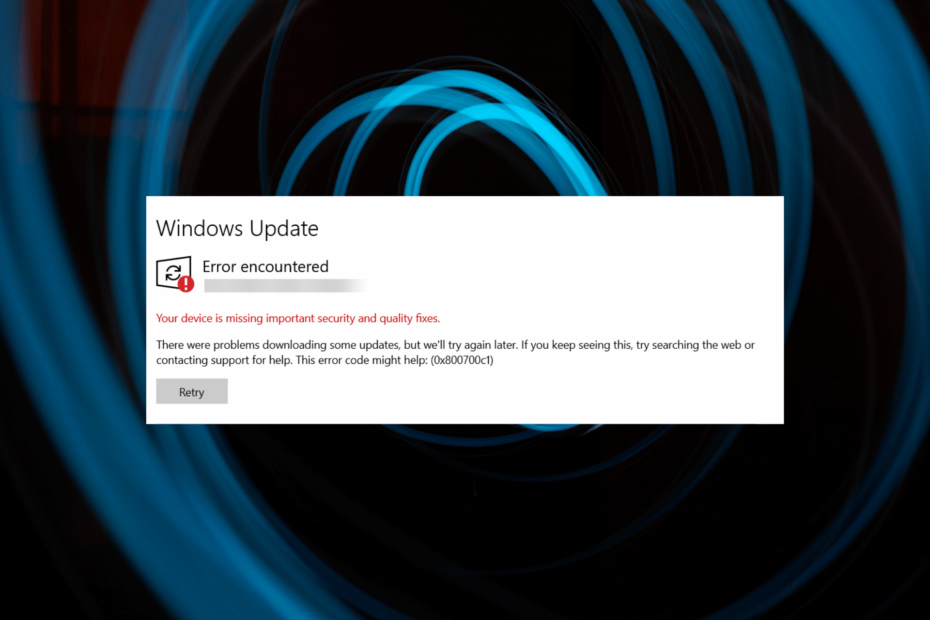 800700c1 Windows Update'i viga (1)
