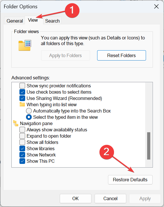 pulihkan default untuk menghapus duplikat drive di windows 11
