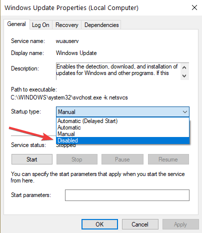 Windows Update-Dienst blockieren