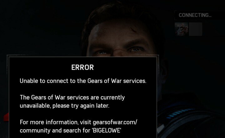 Грешка на Gears of War 4 Bigelow: Няма постоянна корекция