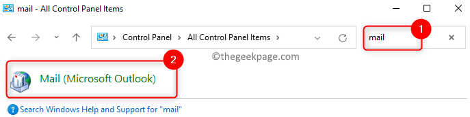 Configuratiescherm Mail Outlook Min