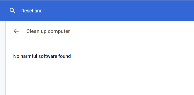 Computer opruimen - Geen virus gevonden