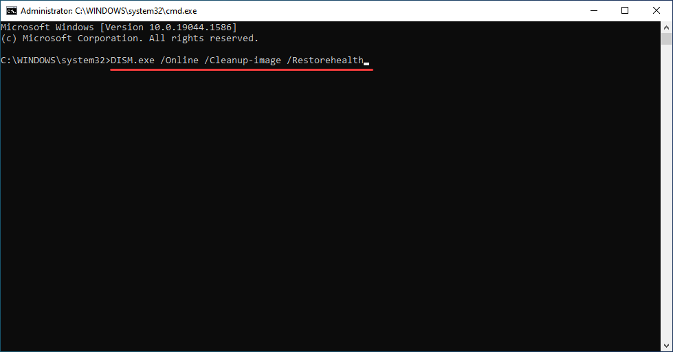 DISM pro opravu kódu chyby 0x80070490 Windows 11
