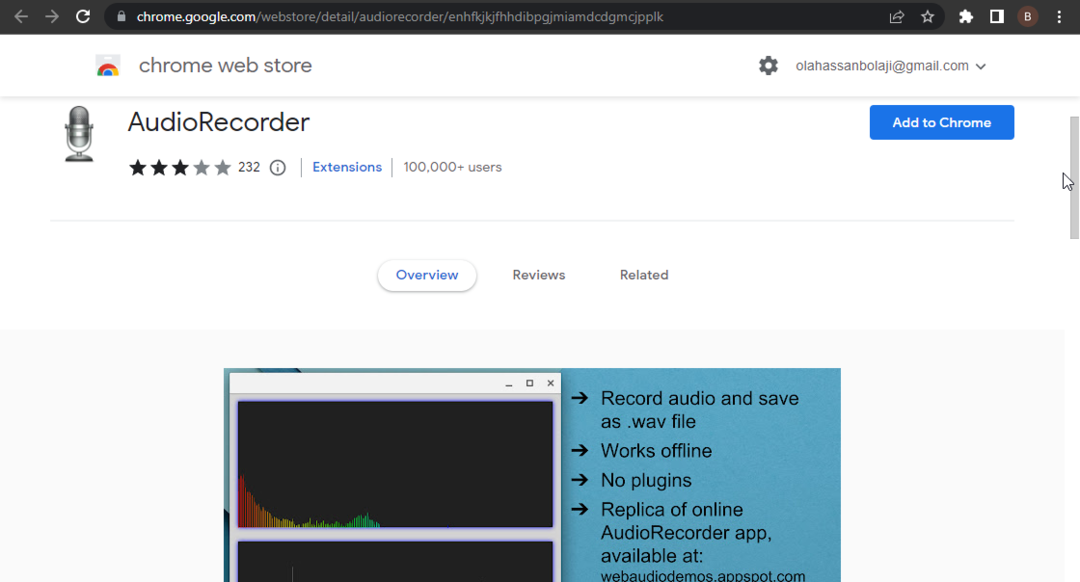 audio extension browser optager