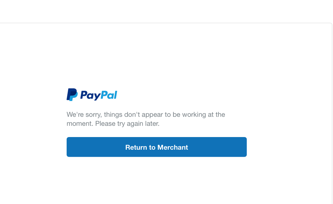 Fehler 403 Verbotenes PayPal: Bitte melden
