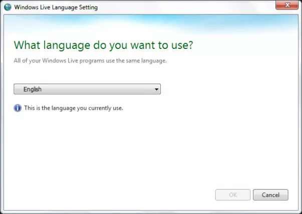 changer la langue de Windows Live Mail