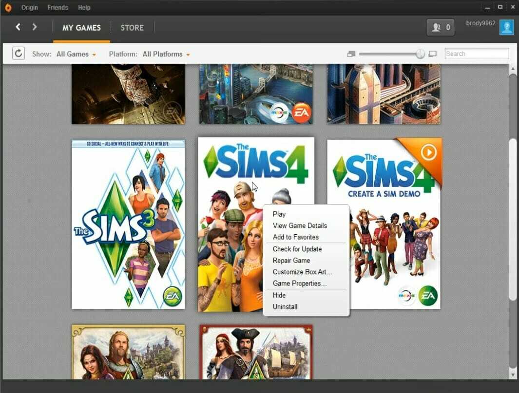 „Repair Game“ nustatymo modai neveikia Sims 4