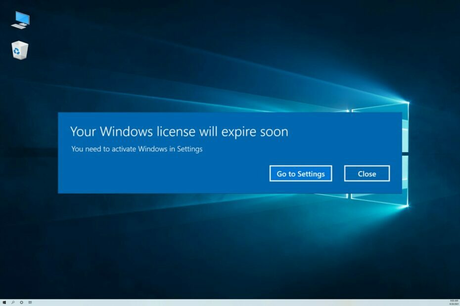 Windows-ის ლიცენზია სრულდება