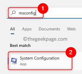 Öffnen Sie die Systemkonfiguration mit Windows Key Min