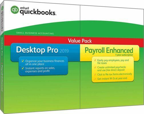 QuickBooks Desktop Pro avec Paie améliorée 2019