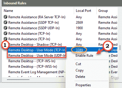 Regula de activare desktop de la distanță Min