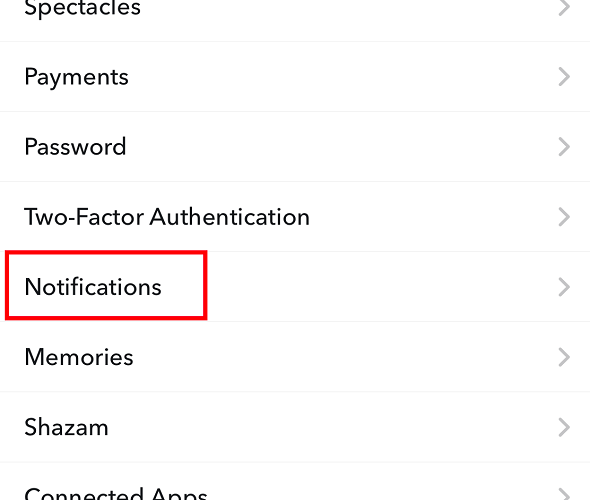 not-get-snapchat-notifications-open-ρυθμίσεις