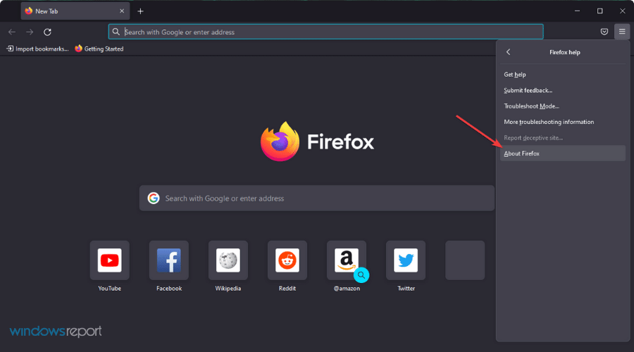 über Firefox gehen