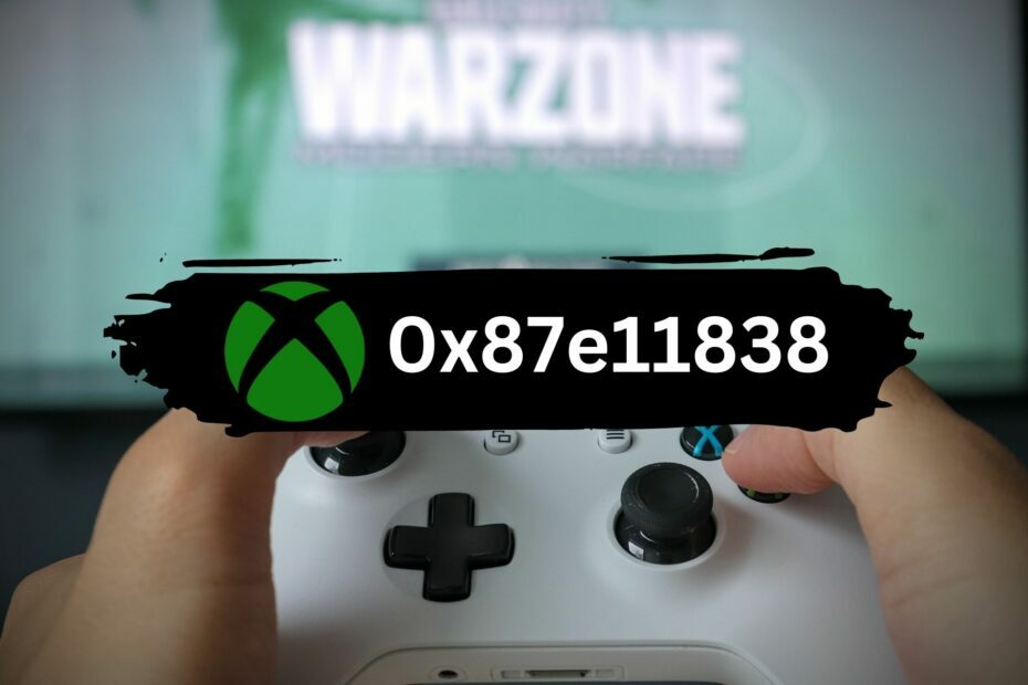 popravi Xbox pogrešku 0x87e11838