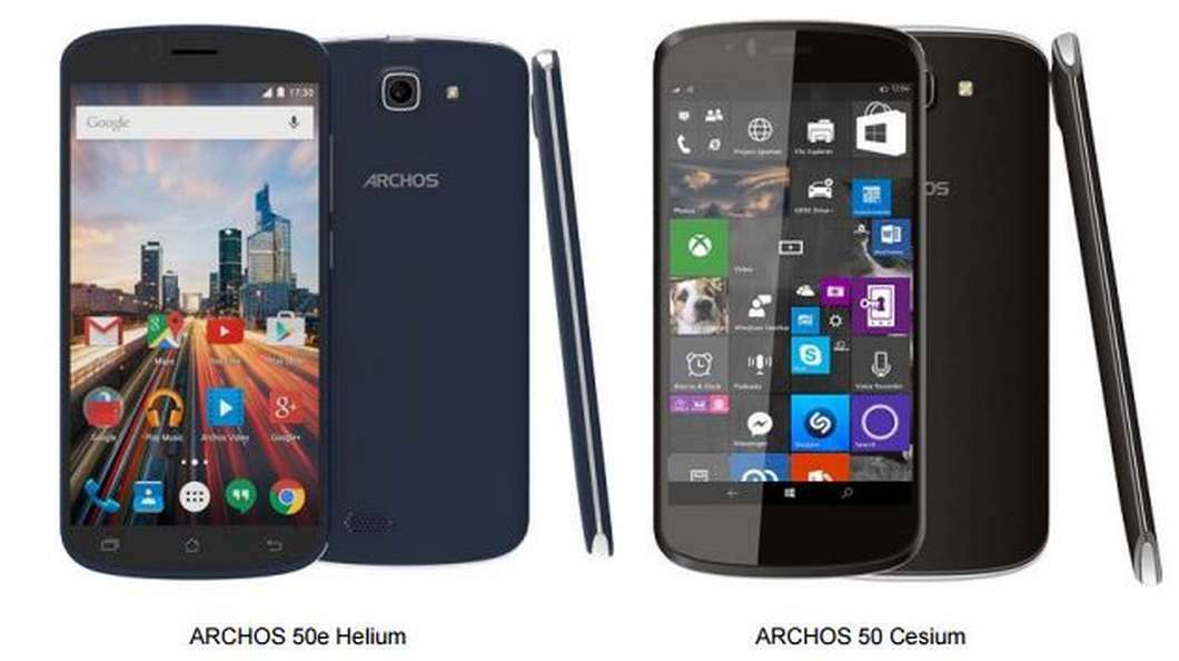 Archos 스마트 폰은 Windows 10 Mobile 또는 Android 5.1 Lollipop을 저렴하게 실행합니다.