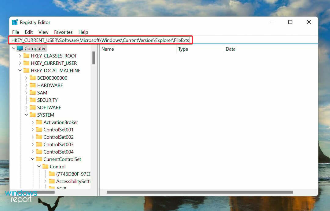 Навигирайте по пътя към Windows 11 за премахване на файловата асоциация