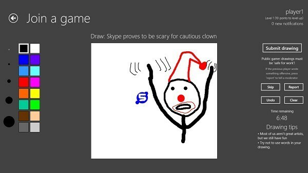 Interferenzspiel Windows 8 Zeichen-App