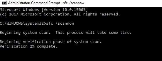שגיאה קטלנית של bitlocker sfc / scannow cmd