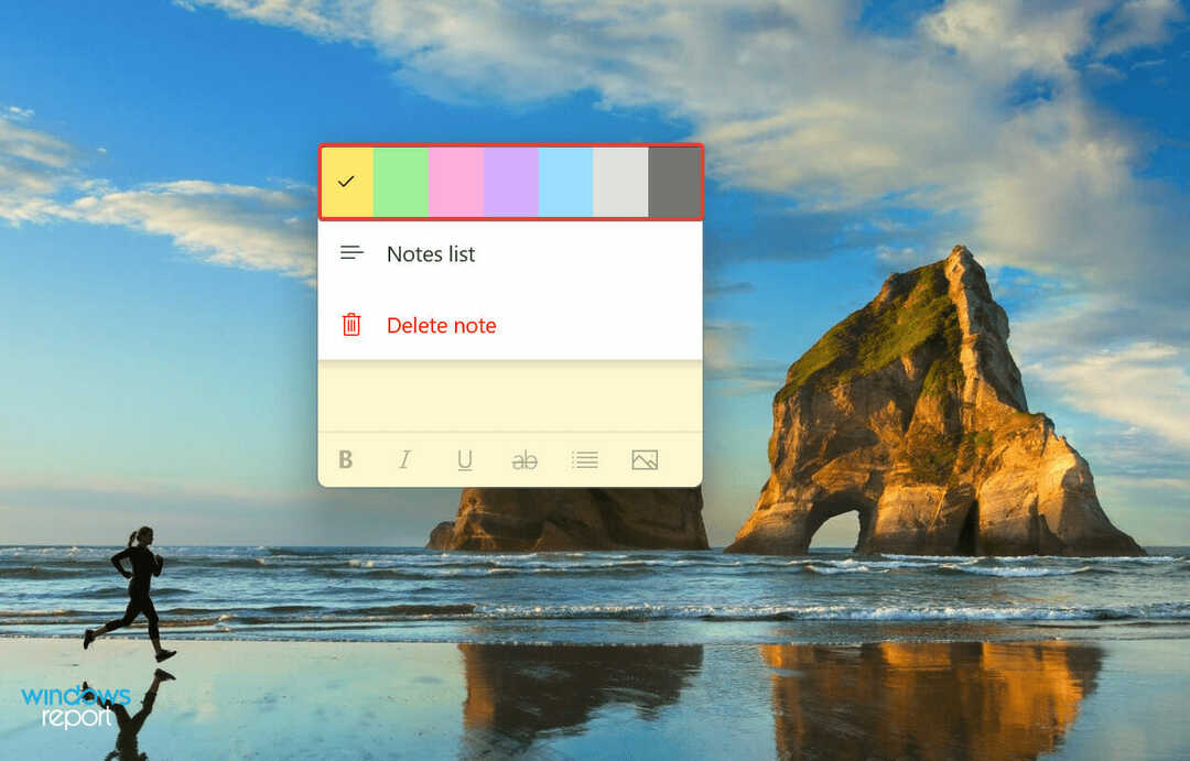 Изаберите боју за лепљиве белешке у оперативном систему Виндовс 11