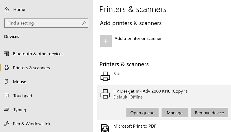 Kui printer muudab kõik roheliseks, eemaldage printer ja installige see uuesti