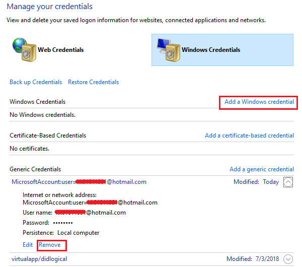 Tilføj Windows-legitimationsoplysninger