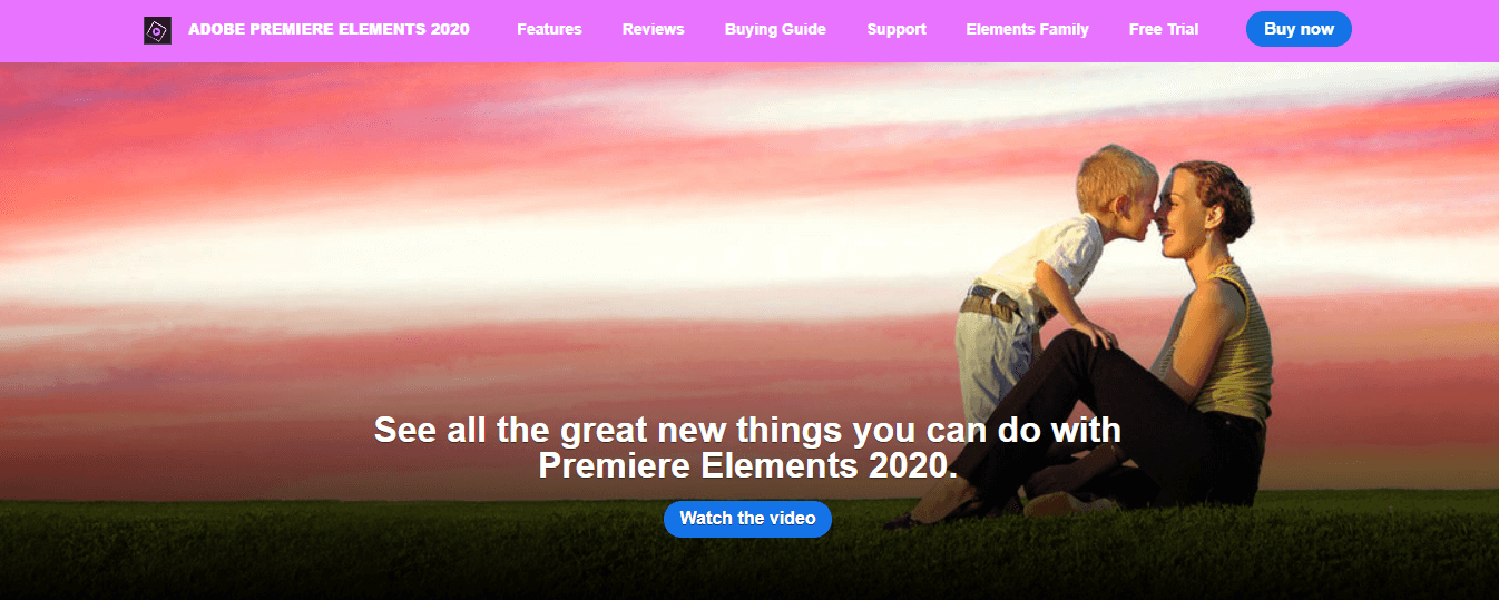 Imagine oficială Adobe Premiere Elements