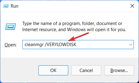 Ошибка загрузки ISO-образа Windows 11 Run-Disk-Cleanup