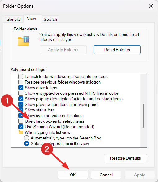 Käivitage File Explorer, kasutades kiirklahvi Windows + E. Seotud sätete rippmenüü kuvamiseks klõpsake ülemisel menüüribal suvandil Vaade. eemalda failiuurijas märkeruut Valige rippmenüüst Kuva ja seejärel klõpsake alammenüüs suvandit Üksus märkeruudud, kui see oli varem märgitud. eemalda failiuurijas märkeruut