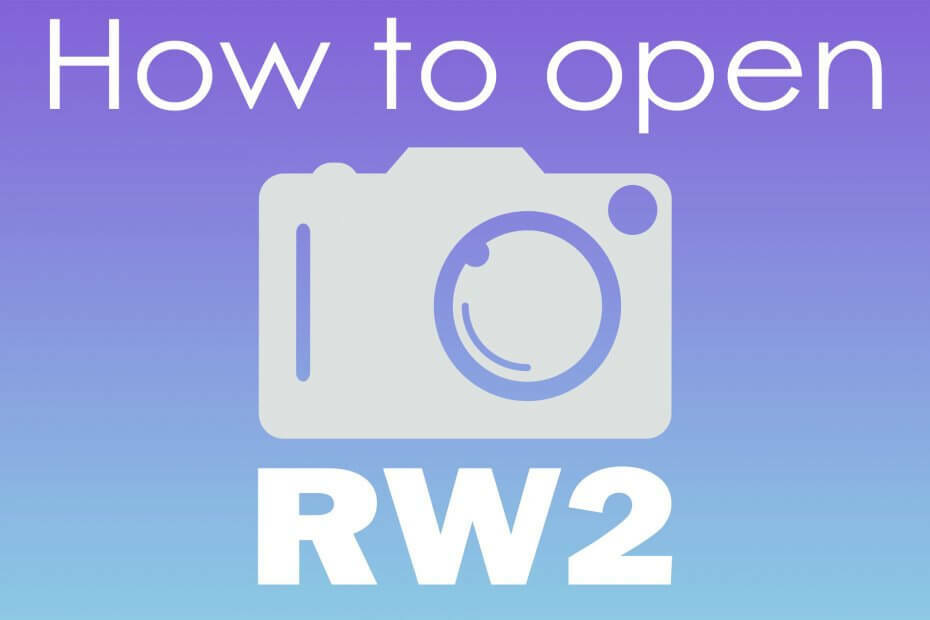 ouvrir le fichier rw2 dans windows