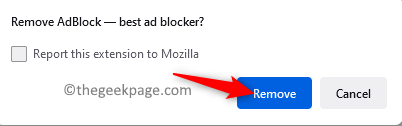 Firefox Add On Manager Ta bort tillägg Bekräfta Min