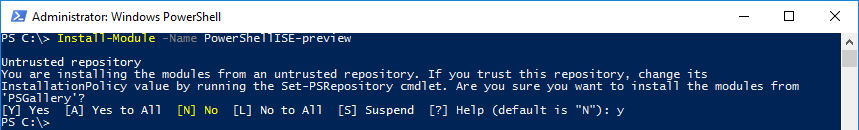 PowerShell ISE-preview