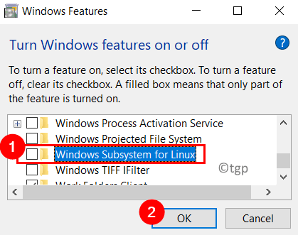Zakázať podsystém Windows pre Linux Min