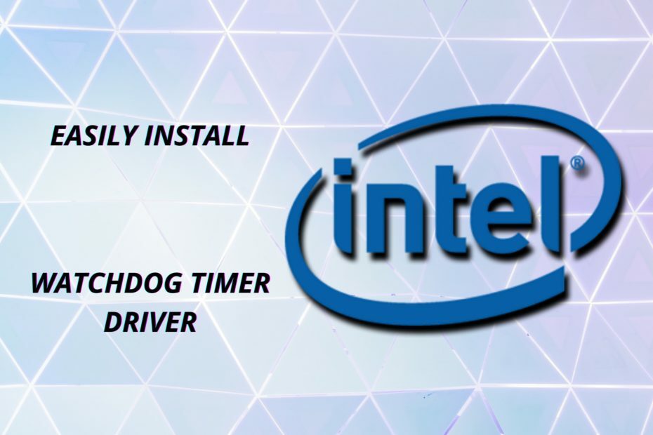 Instale fácilmente el controlador del temporizador de vigilancia de Intel